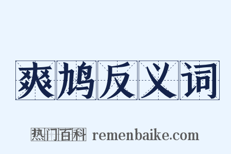 爽鸠反义词是什么意思的图片